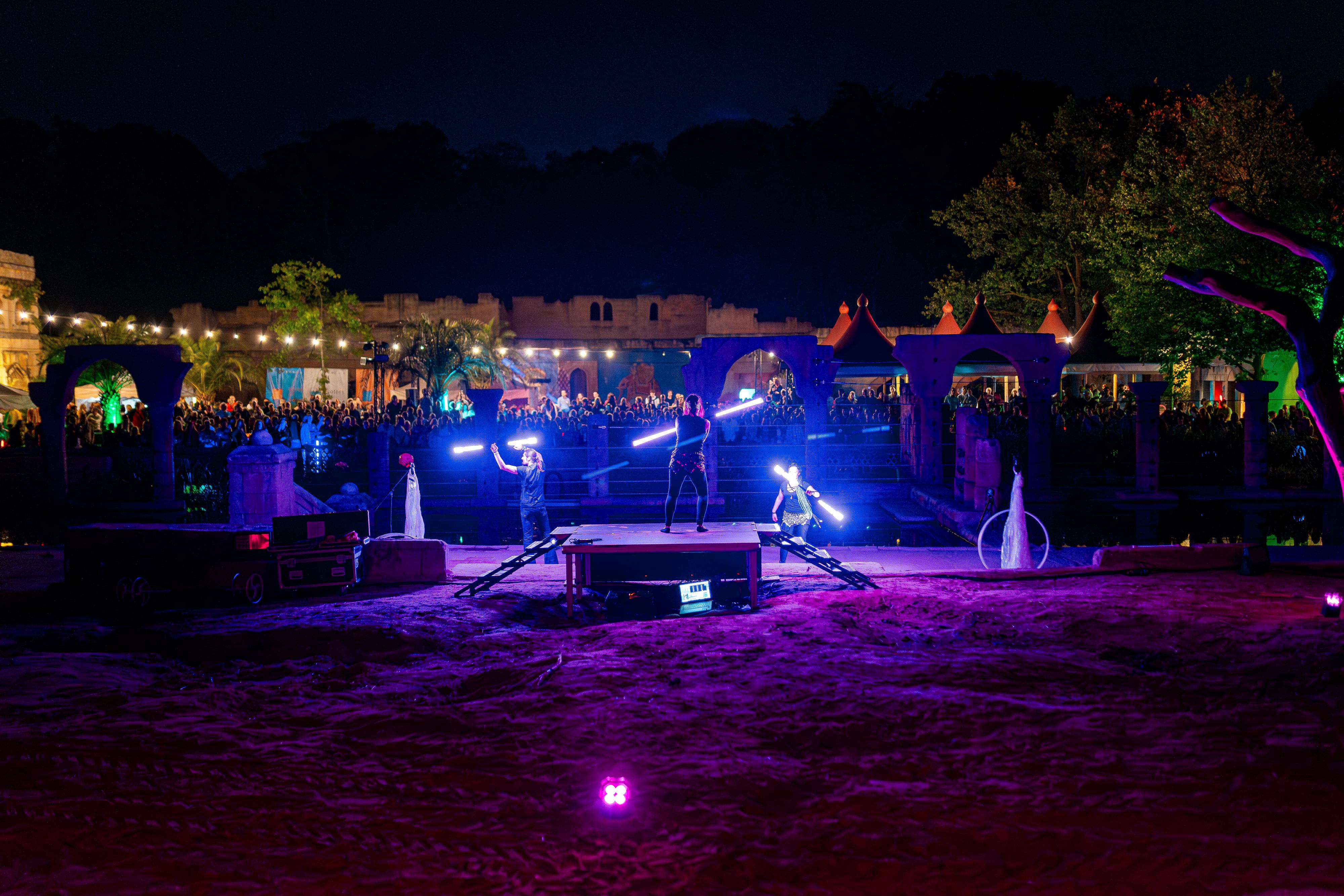 light and acrobatic show