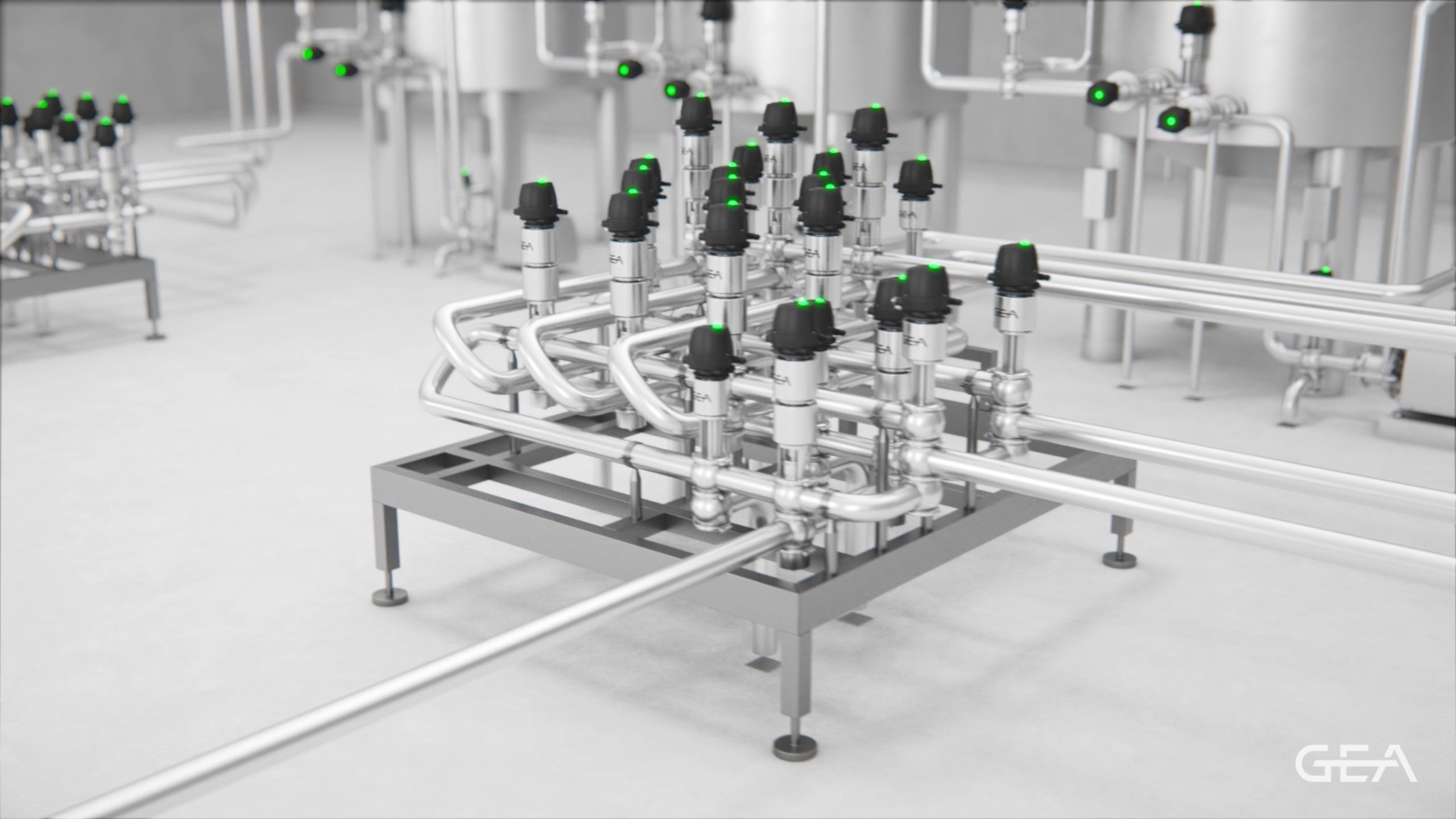 Digitally represented CIP valve block