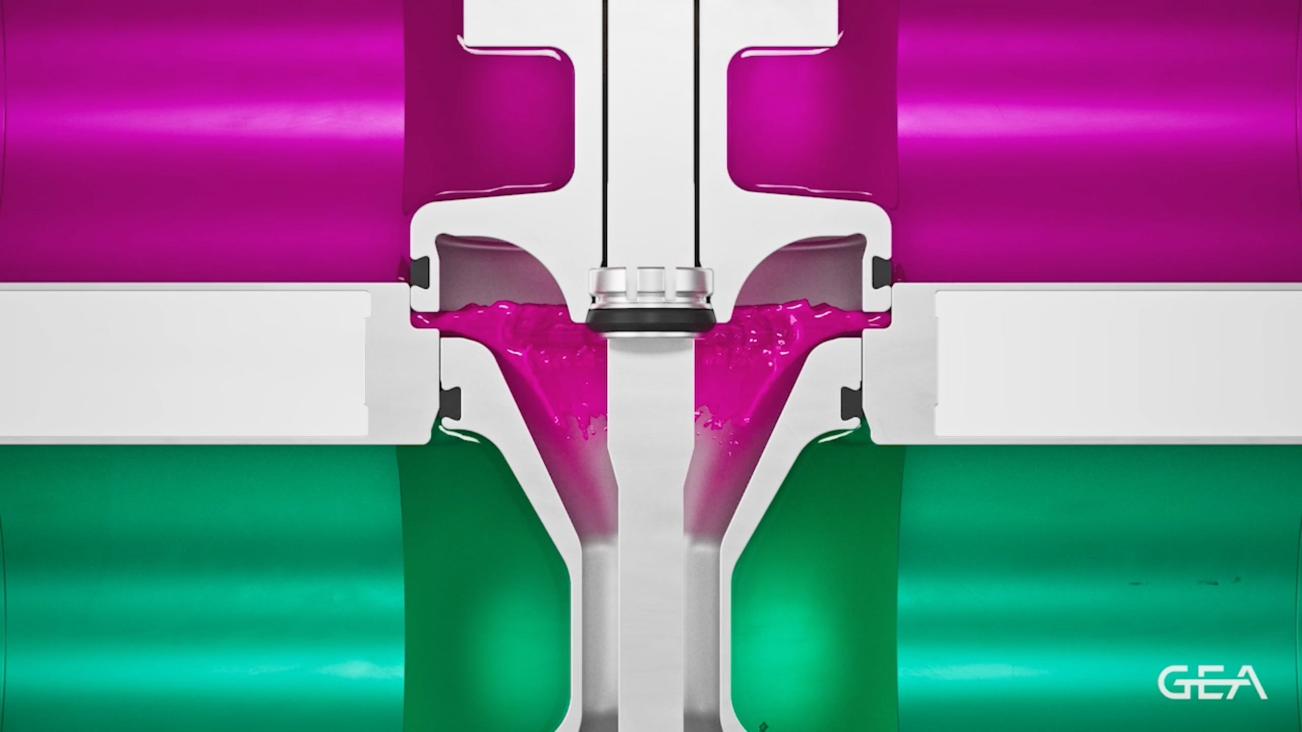 Technical drawing of vacuum valve chamber