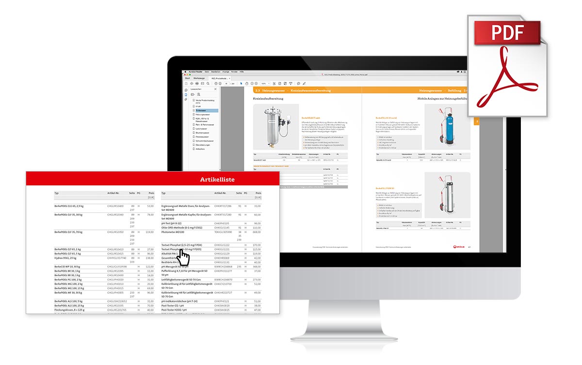 Screendesign für Projekt Produktkataloge | Veolia Deutschland